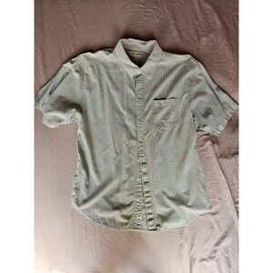 Tommy Bahama Mens Short Sleeve 97% Silk Camp Shirt L Relaxed Fit Light Sage